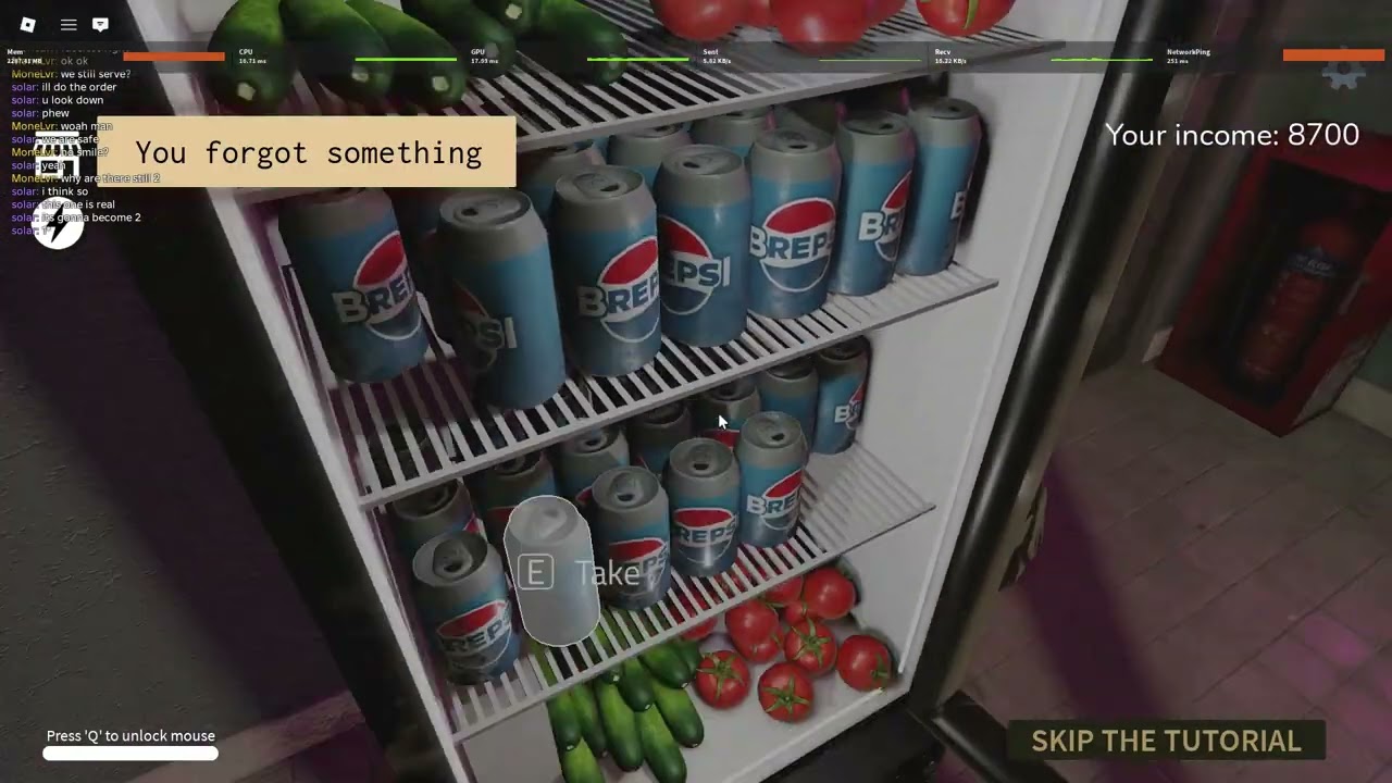 Roblox Shawarma perfect run gameplay