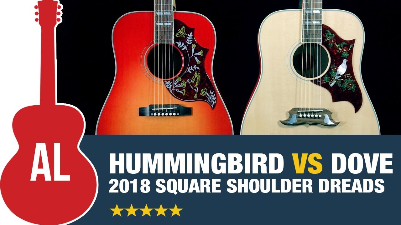 Gibson Hummingbird vs Dove - 2018 Square Shoulder Dreadnoughts!