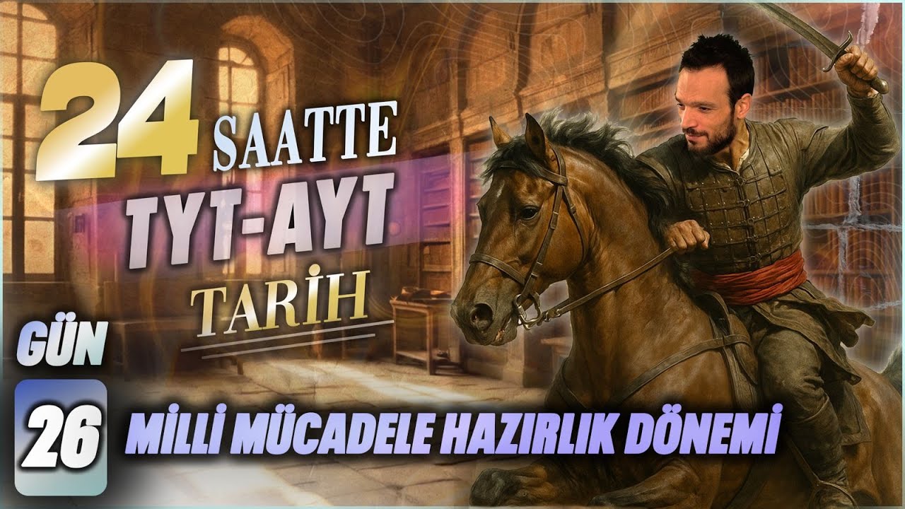 24 SAATTE TYT - AYT  TARİH  26. MİLLİ MÜCADELE HAZIRLIK DÖNEMİ -  2025 YKS #tyttarih #ayttarih