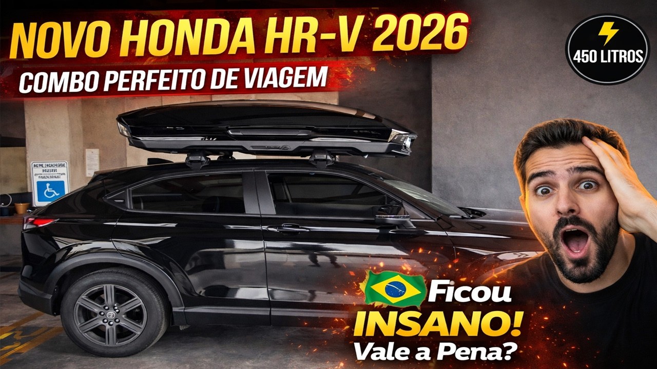 Bagageiro Thule Motion 3 no Honda HR-V 2025/2026: Vale a pena? Veja o resultado!