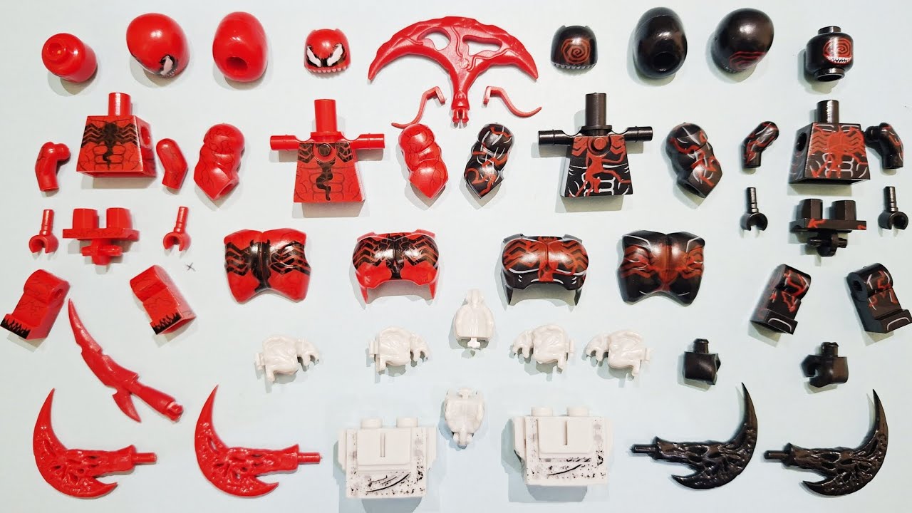 CUSTOM LEGO Carnage vs Ancient Venom | unofficial lego minifigure