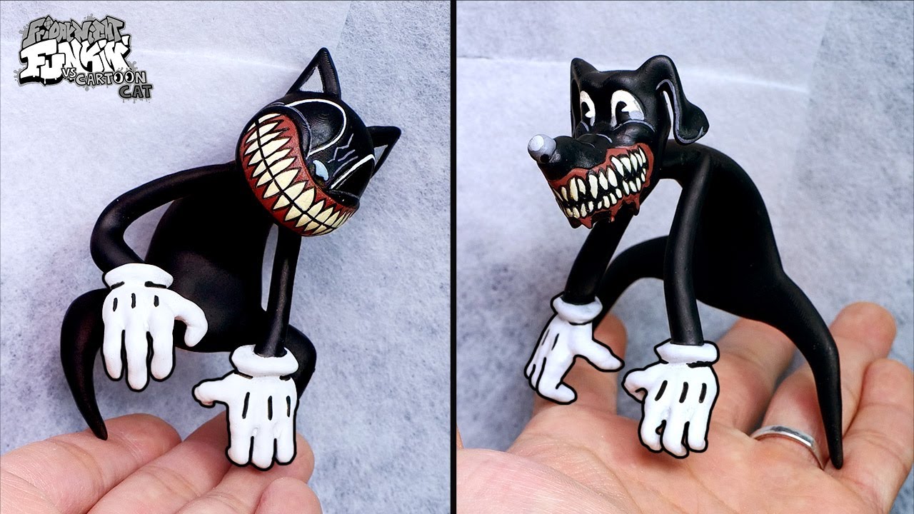 [FNF] Making Cartoon Cat and Cartoon Dog Sculpture Timelapse - Friday Night Funkin' Mod