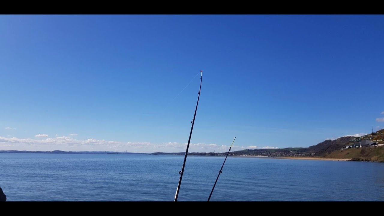 Fishing Pettycur pier on a glorius afternoon
