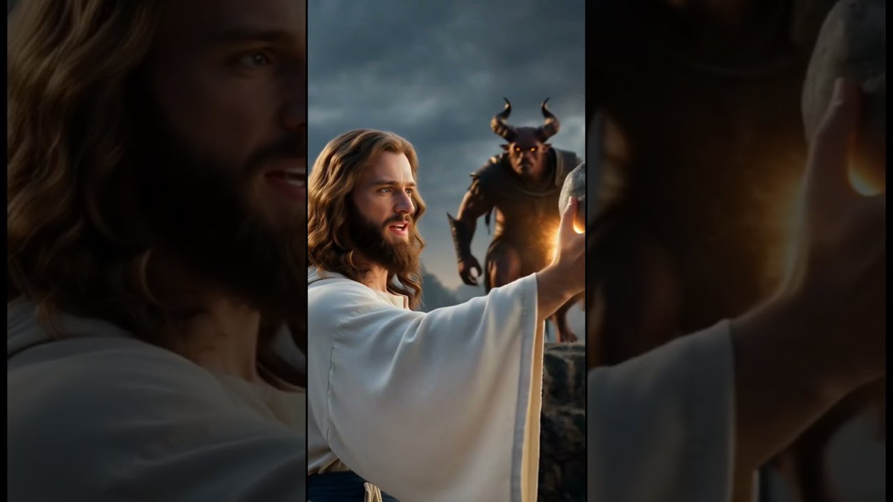 Jesus vs Demon Sent to the Abyss #jesus #spiritualwarfare #shorts