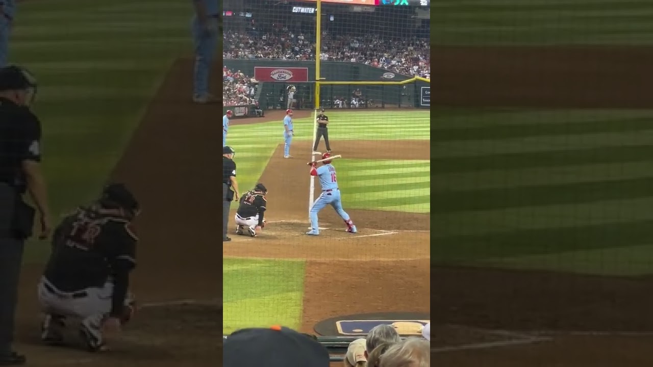 Nolan Gorman playing at Chase Field to chants of Let&rsquo;s Go Nolan