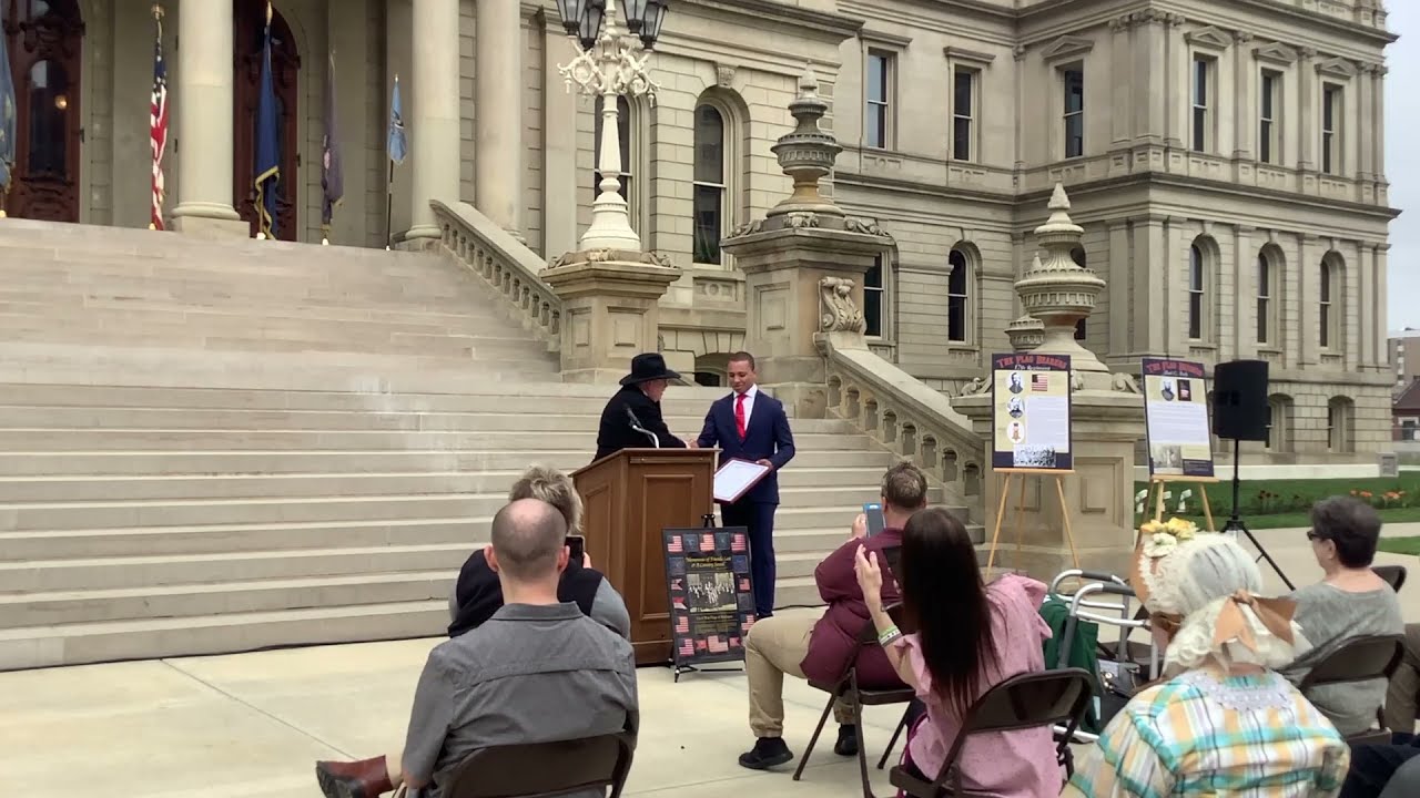 Michigan State Capitol: Save the Flags! - 1st Michigan Colored Infantry Flag Adoption Ceremony