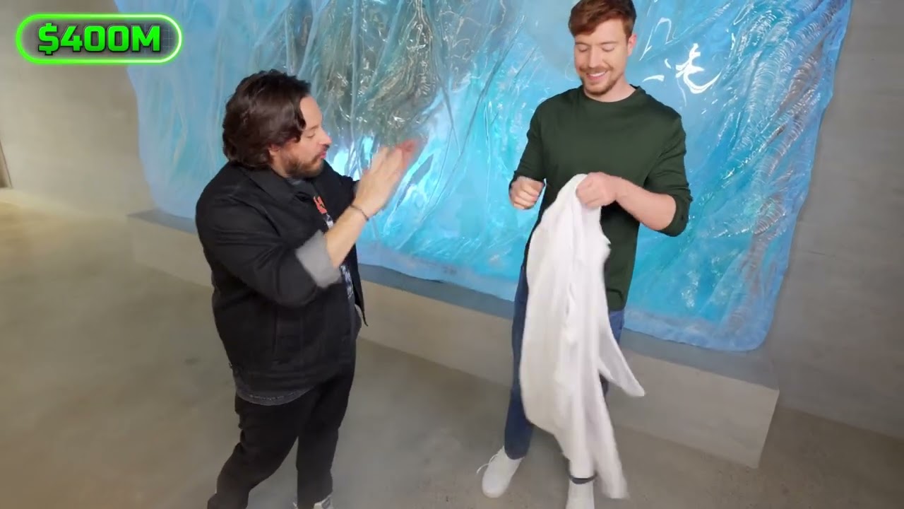 Mr.beast big youtuber. And big video. Make people happy 😅 