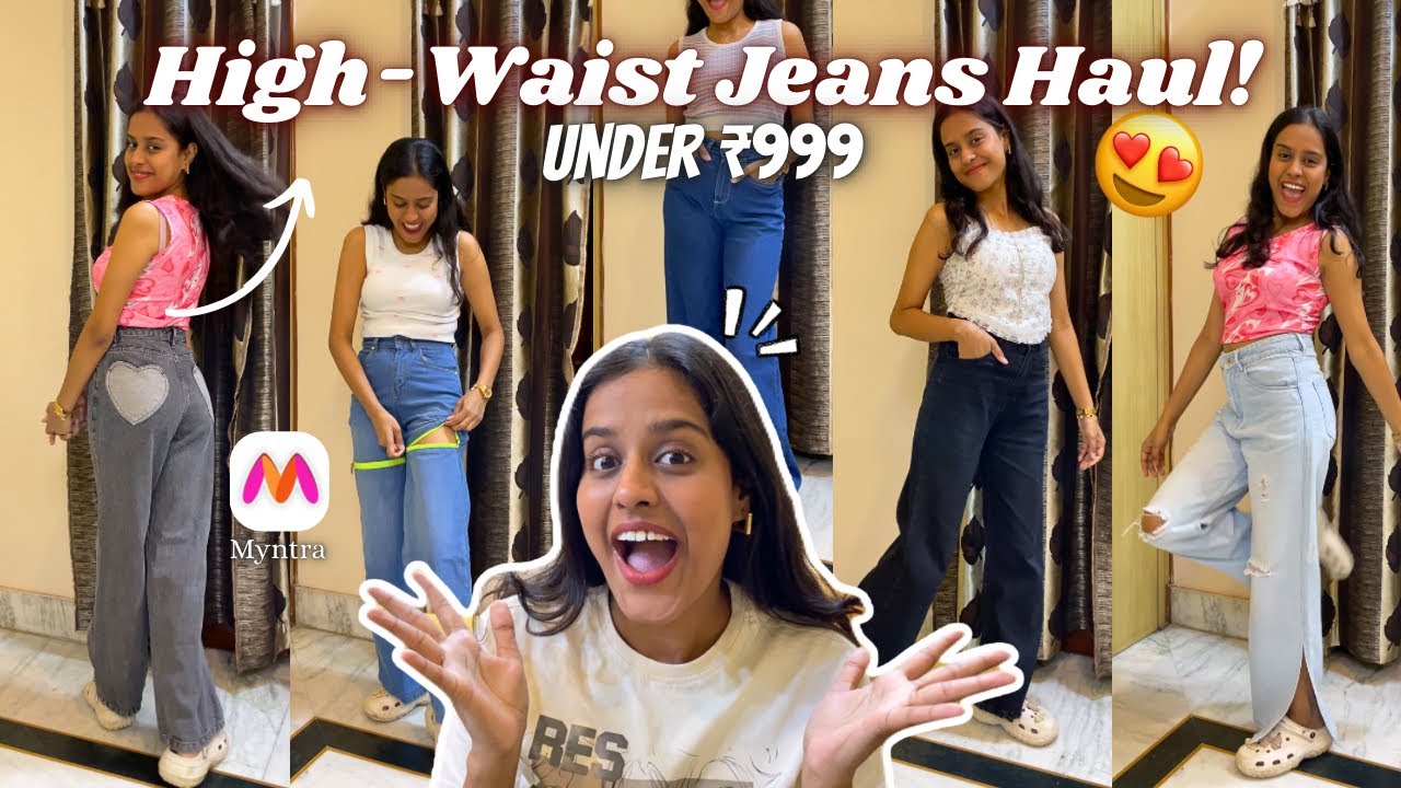 Must-Have MYNTRA Jeans! High-Waist, Trendy & Under ₹999 😍😱Try On Haul 