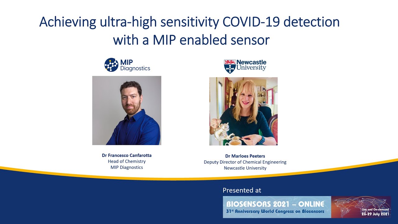 COVID-19 detection with a MIP enabled sensor - presented at the World Congress on Biosensors 2021
