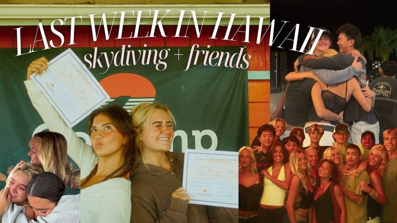 My last 7 days in Hawaii... - skydiving, friends, beach, and saying bye :(