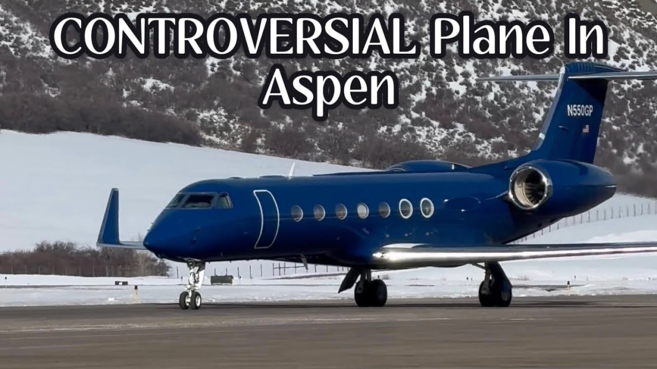 Controversial plane at Aspen Airport - Plus many more Private Jets