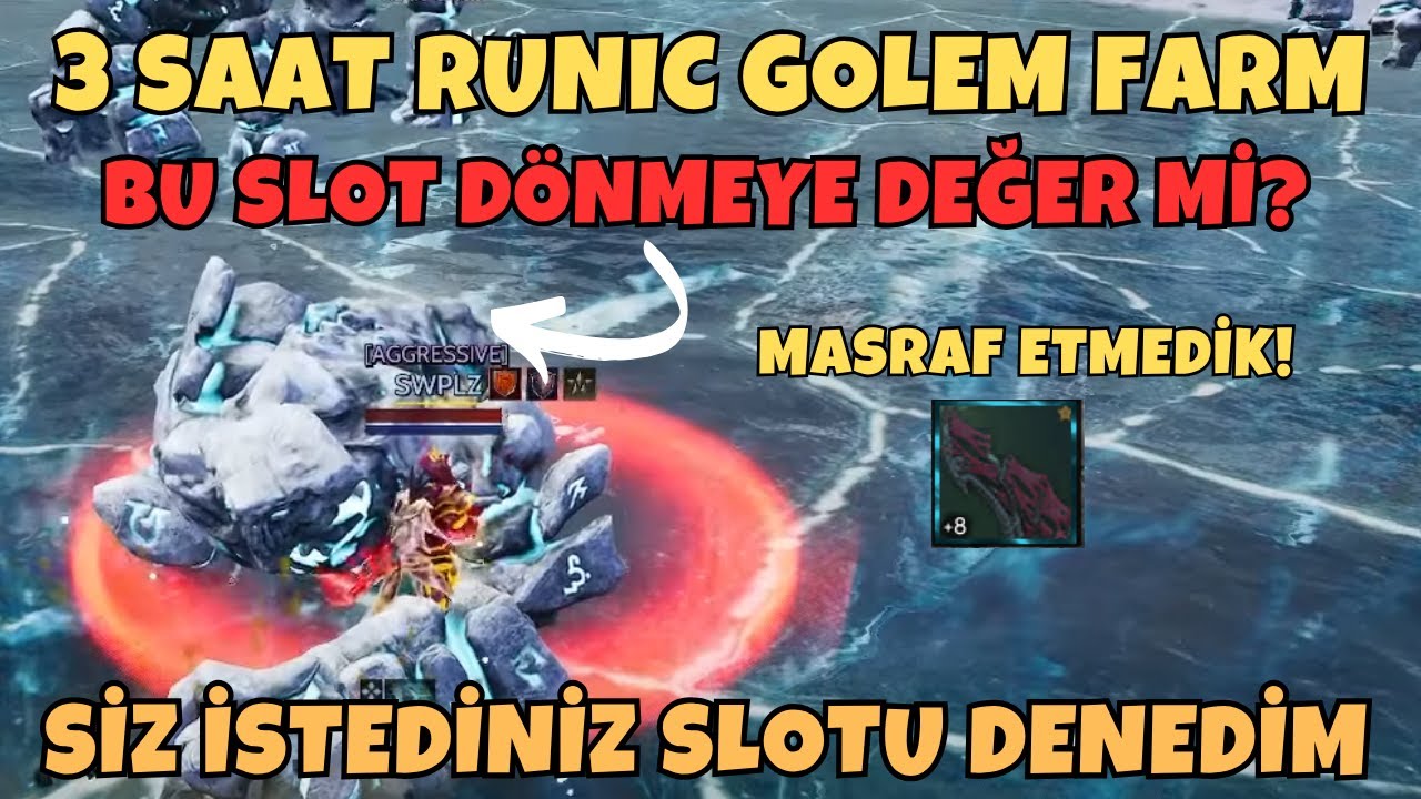 Rise Online | RİSK ALIP 3 SAAT RUNIC GOLEM D&Ouml;ND&Uuml;M | BEN BİLEMEDİM SİZ YORUMLAYIN :D