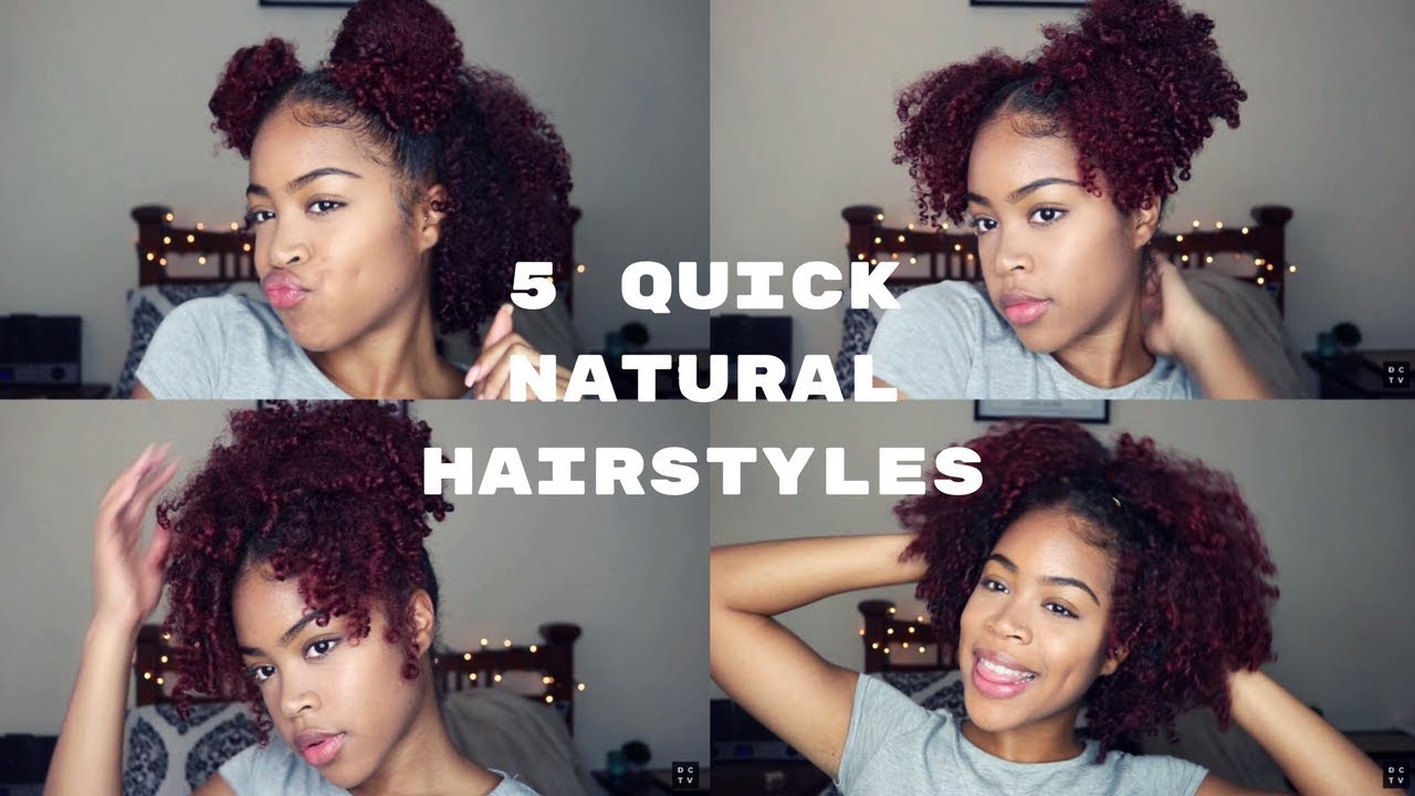 5 Cute and Quick Natural Hairstyles in Under 10 Minutes!