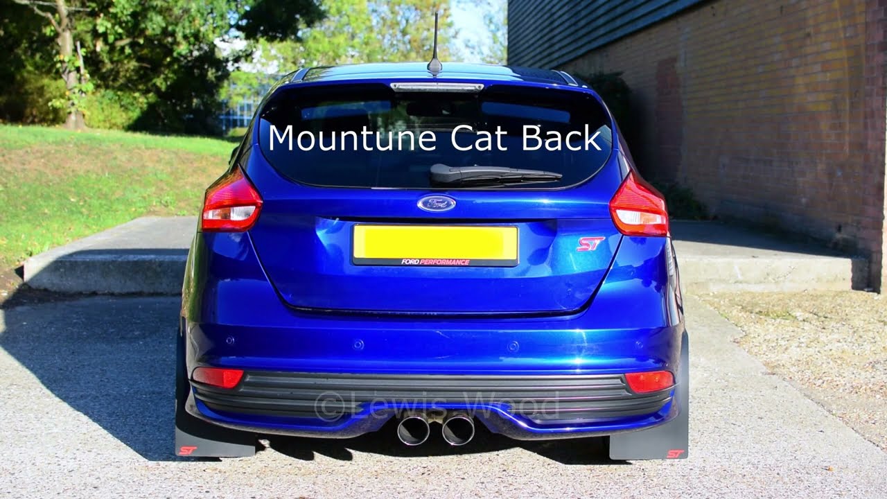 MK3 Focus ST Mountune Cat Back Exhaust VS Standard Comparison (Headphones Advised)