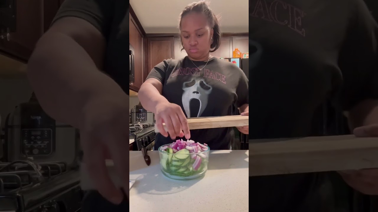 Trying TikTok Viral cucumber salad