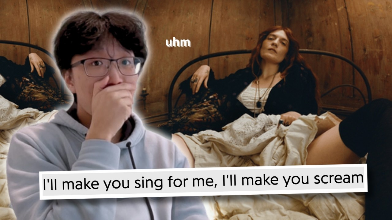 listening to my first FLORENCE + THE MACHINE album