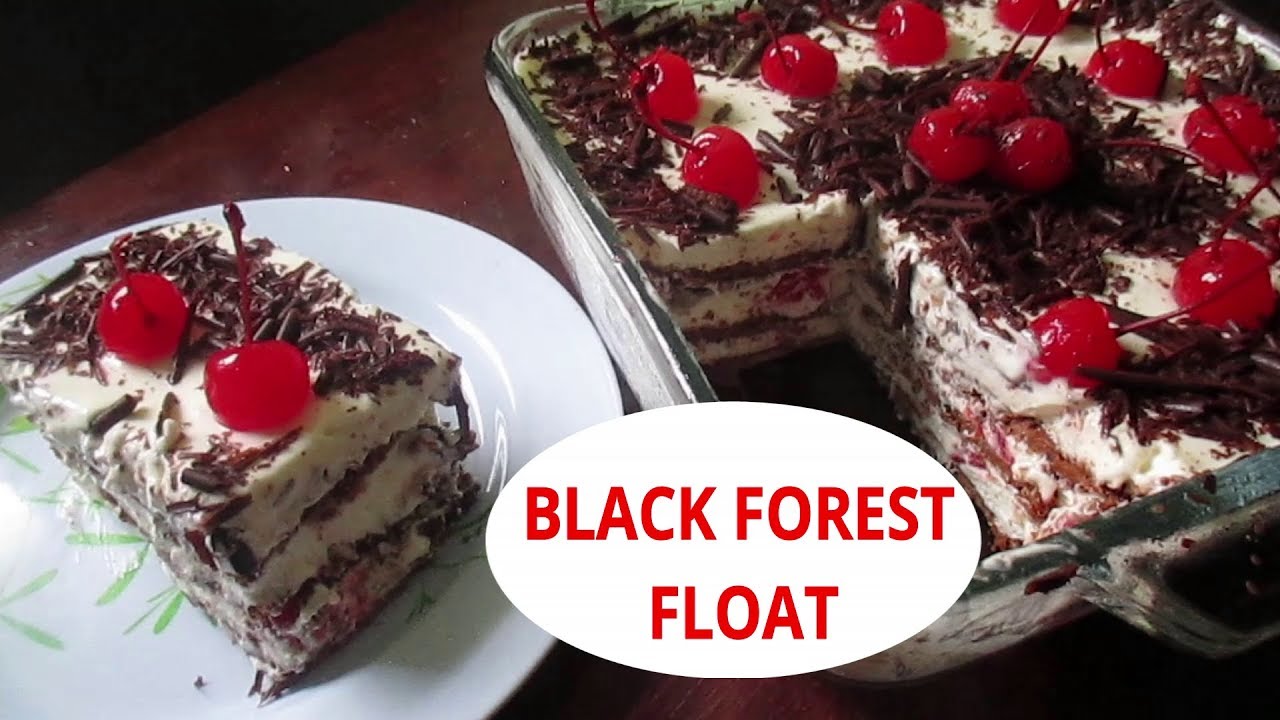 No bake Black Forest Cake | Black Forest Float | How to make Black Forest cake