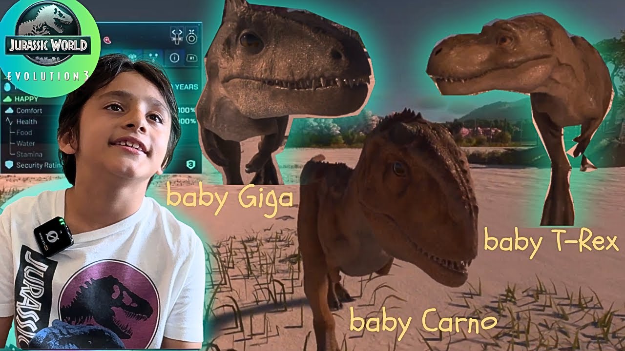 All the Carnivore Babies of Jurassic World Evolution 3!