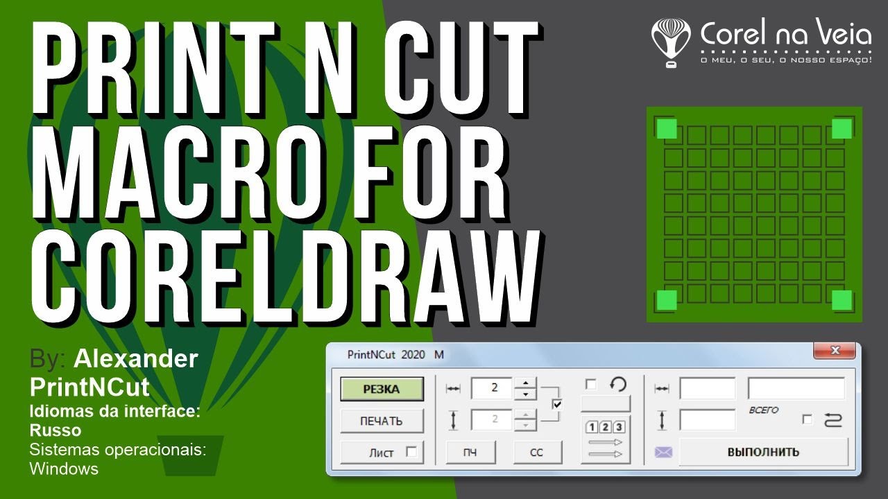 PrintNCut Macro para CNC Rápida é Fácil Prepara Arquivos para Impressão e Corte