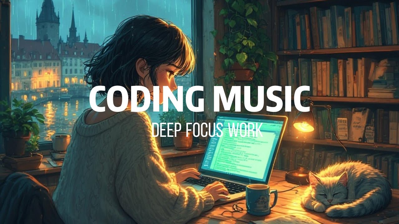 50/10 Pomodoro Timer for Coding 🌧️ Deep Work in Rainy Tallinn Alpha Waves Steel Tongue Drum