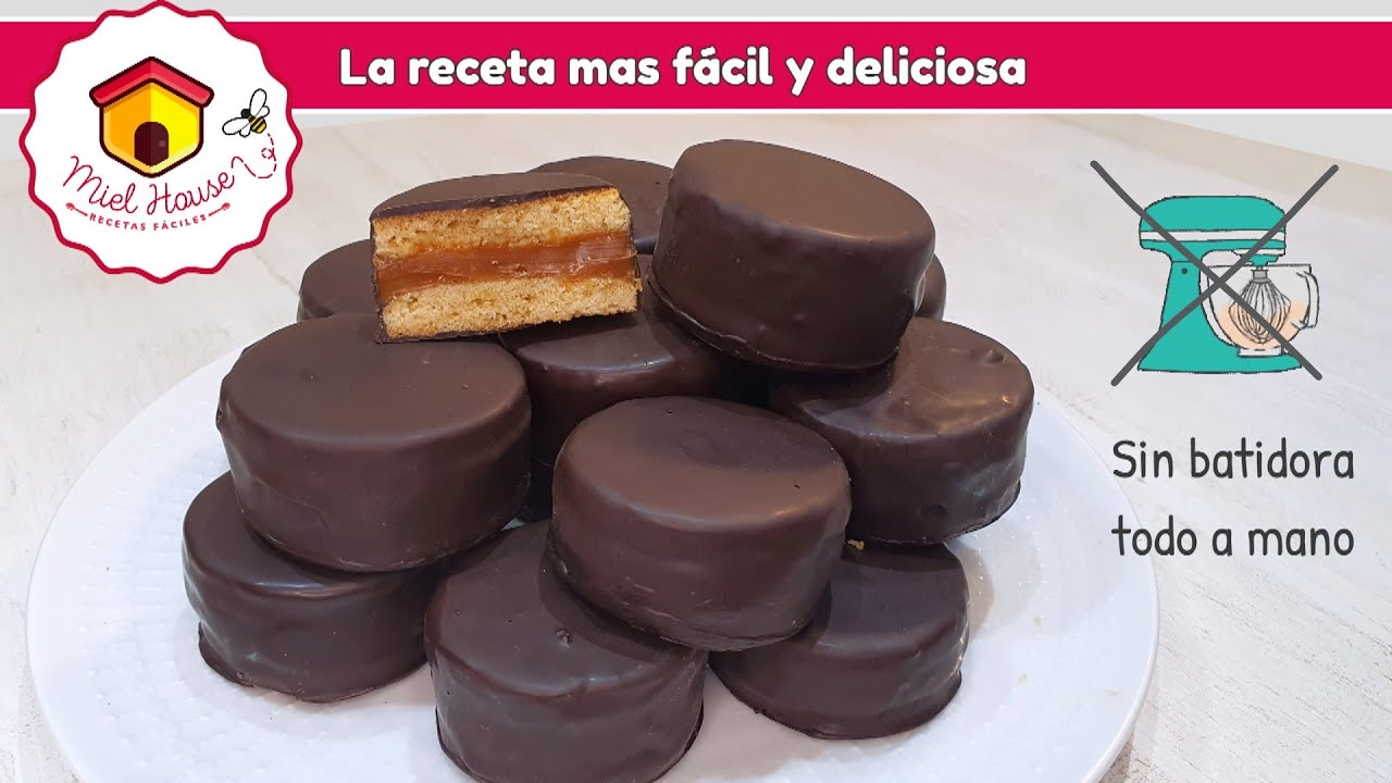 Receta de ALFAJORES más fáciles SIN BATIDORA deliciosos