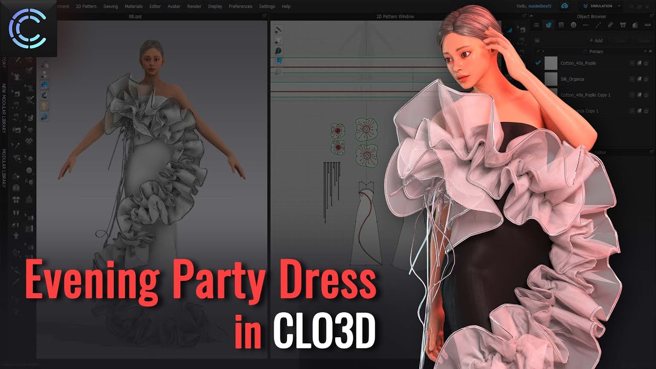 How to Model Evening Party Dress in CLO3D