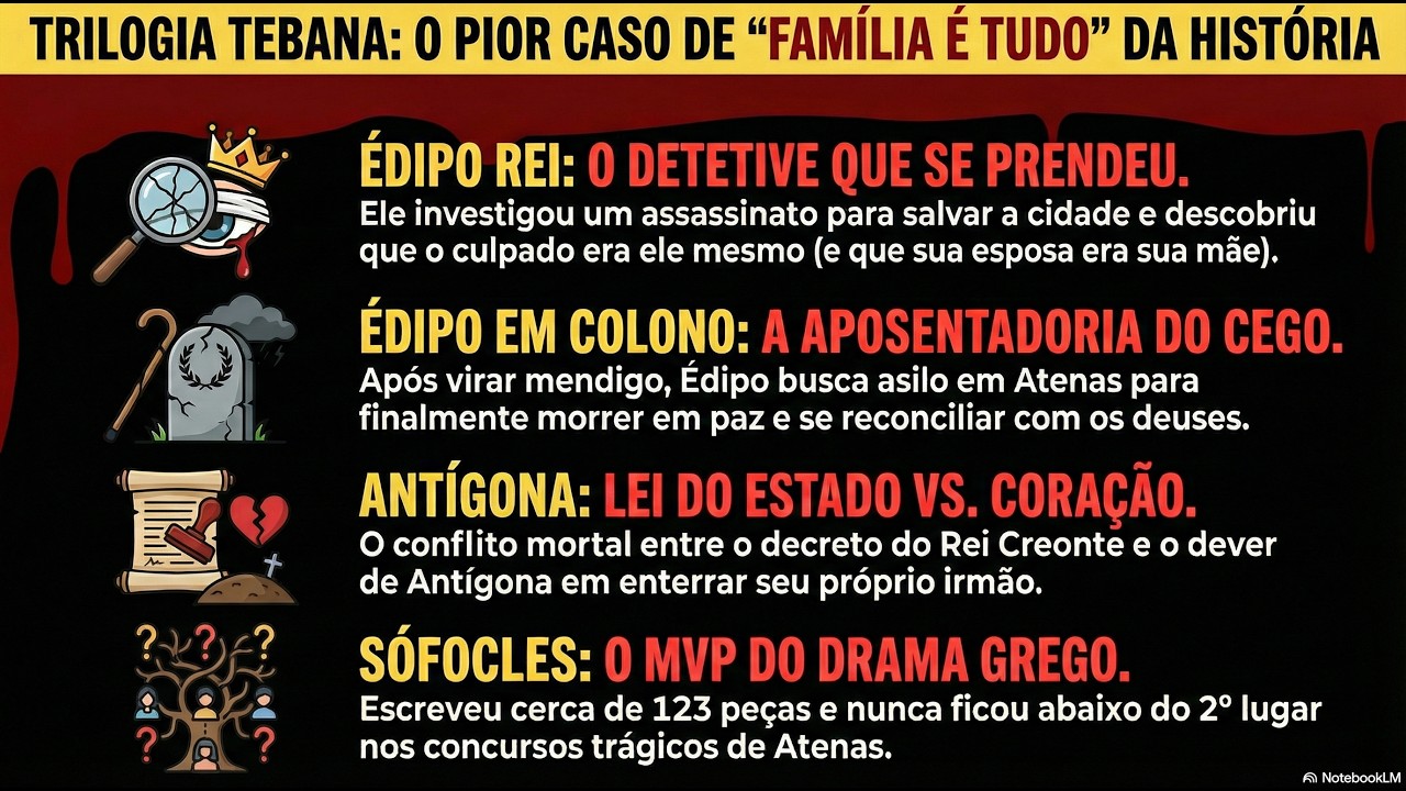 🎭Tragédias de Sófocles: O Ciclo de Édipo e Antígona