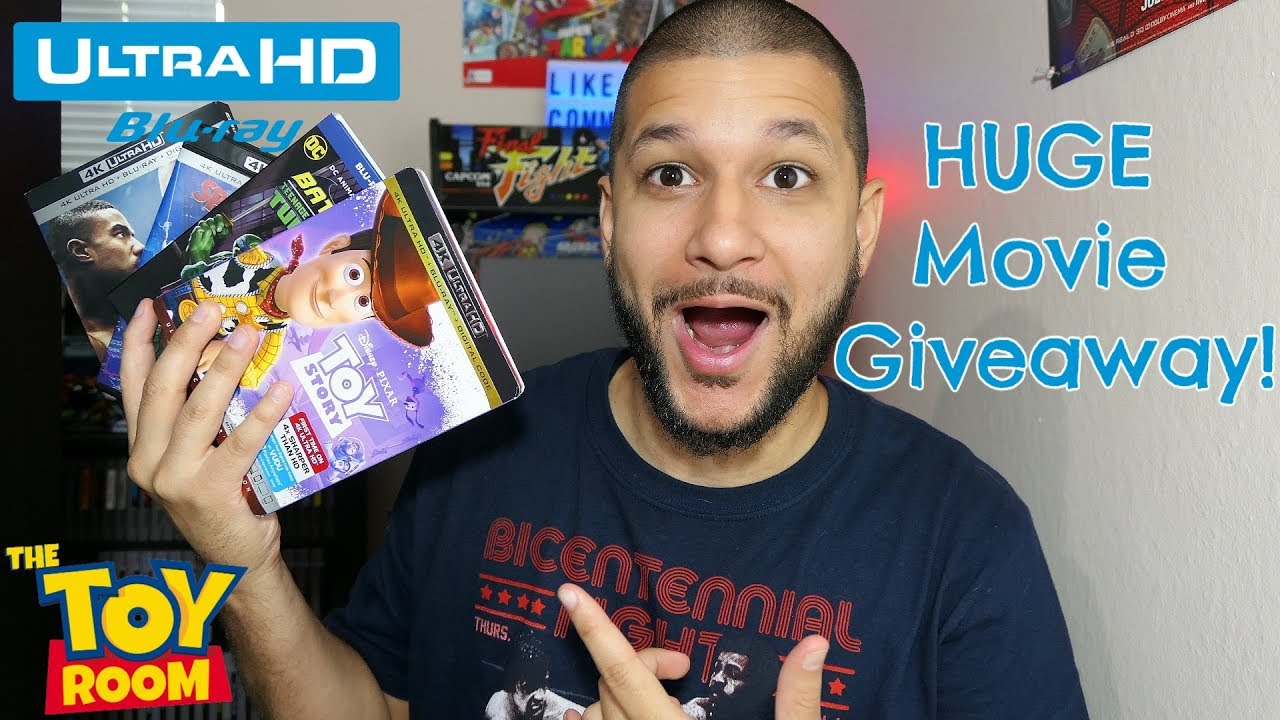 HUGE Movie Giveaway! (Toy Story 4K, Batman vs TMNT, Into The Spiderverse, & Creed II)