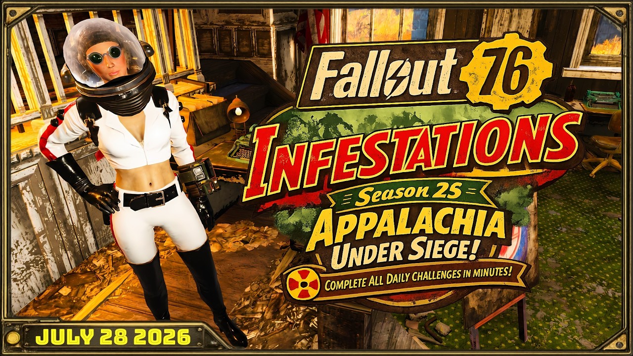 Выполняем все ежедневные испытания за минуты! Fallout 76 &mdash; вторник, 28 июля 2026 г.