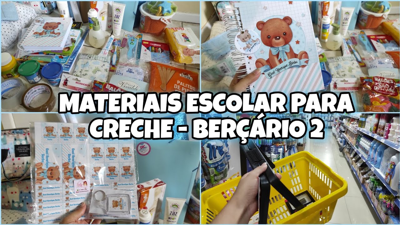 MATERIAIS ESCOLAR PARA CRECHE BERÇÁRIO 2 /Juliana Borba -  Lar da Juh