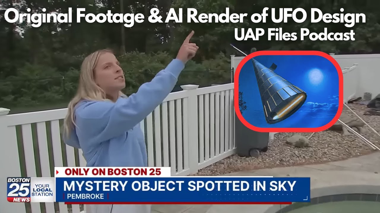 VIRAL UFO / UAP Video from Boston: Original footage and AI Renders of the UFO