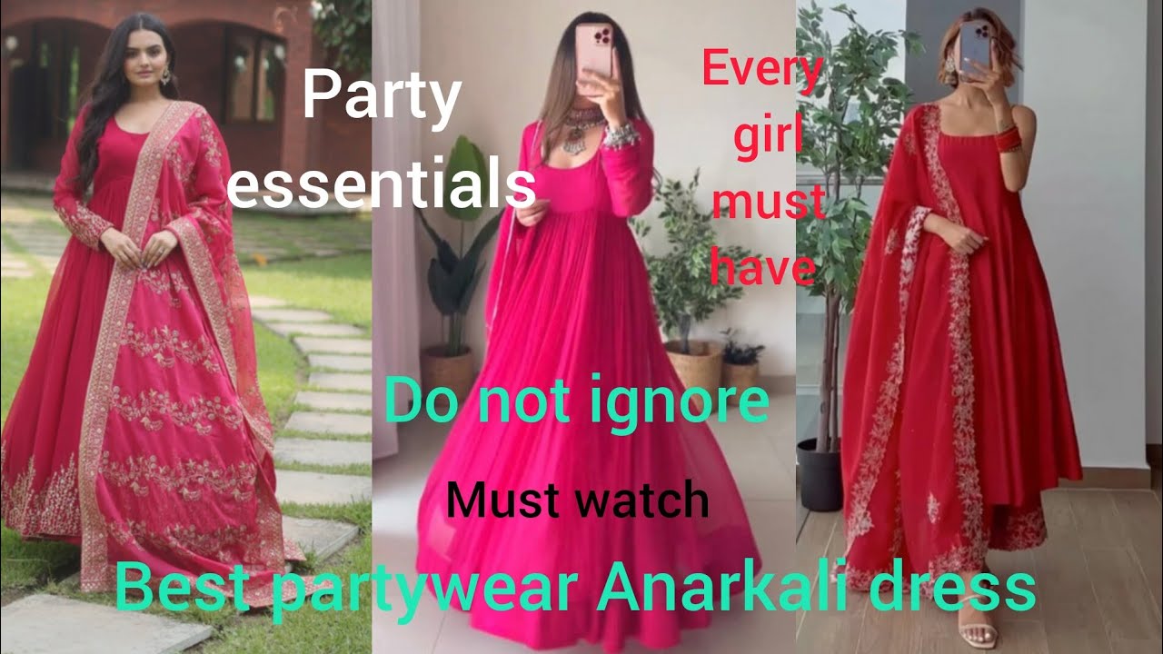 Anarkali partywear suit के ये नए designs जो आपकी खूबसूरती में चार चांद लगा देंगे ✅😍 #style #fashion 