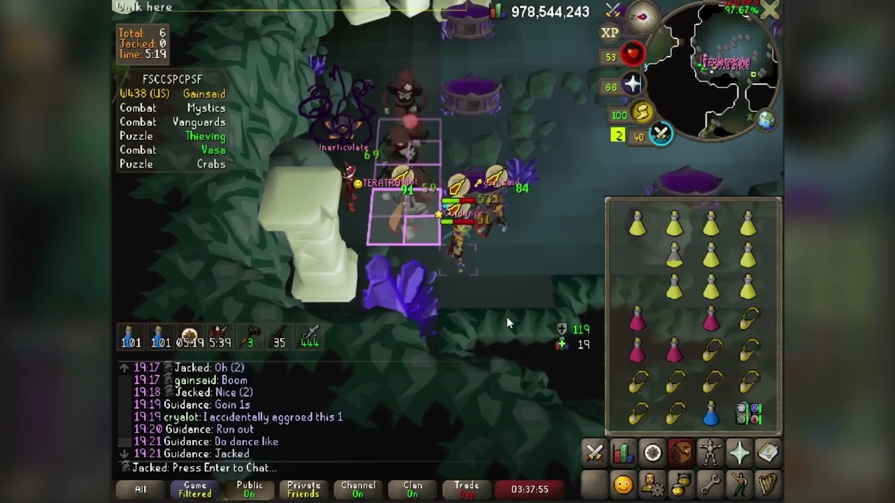 OSRS CoX 100 man mystic stacking