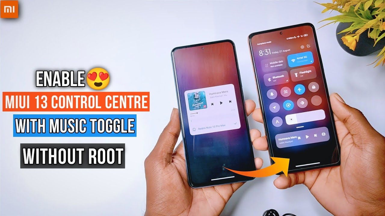 Enable MIUI 13 Control Center With Music Toggle Without Root | Enable MIUI 13 Control Center 😍