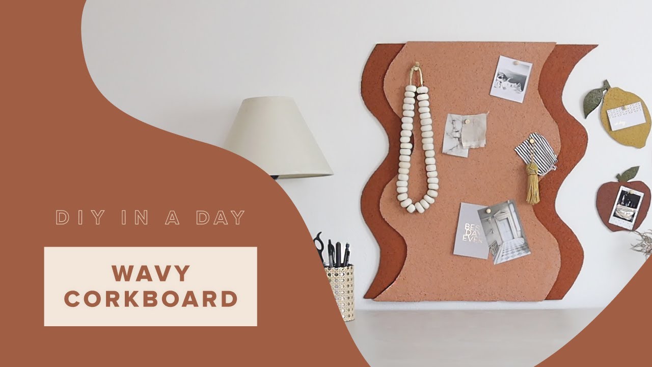 DIY In A Day: How to Make a Wavy Corkboard Wall Organizer