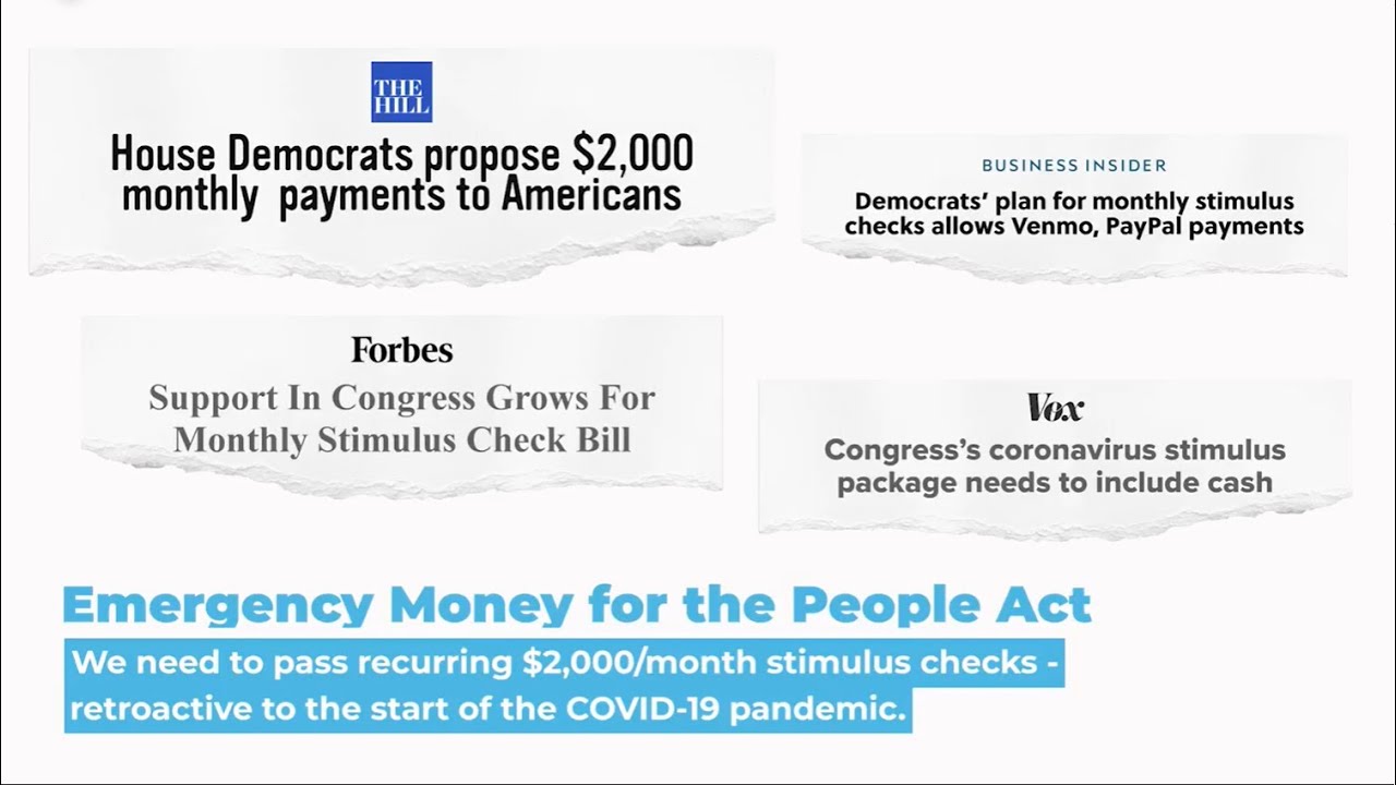 Emergency Money for the People Act