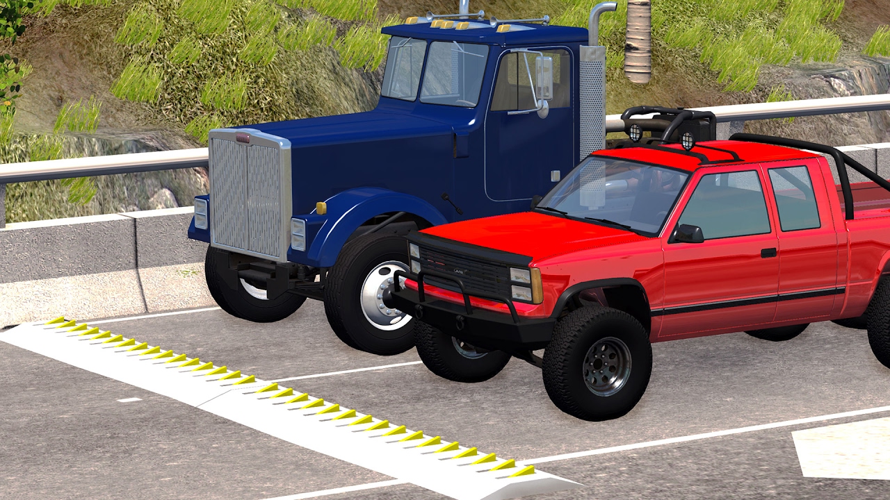 Spike Strip High Speed Crashes #11 – BeamNG Drive