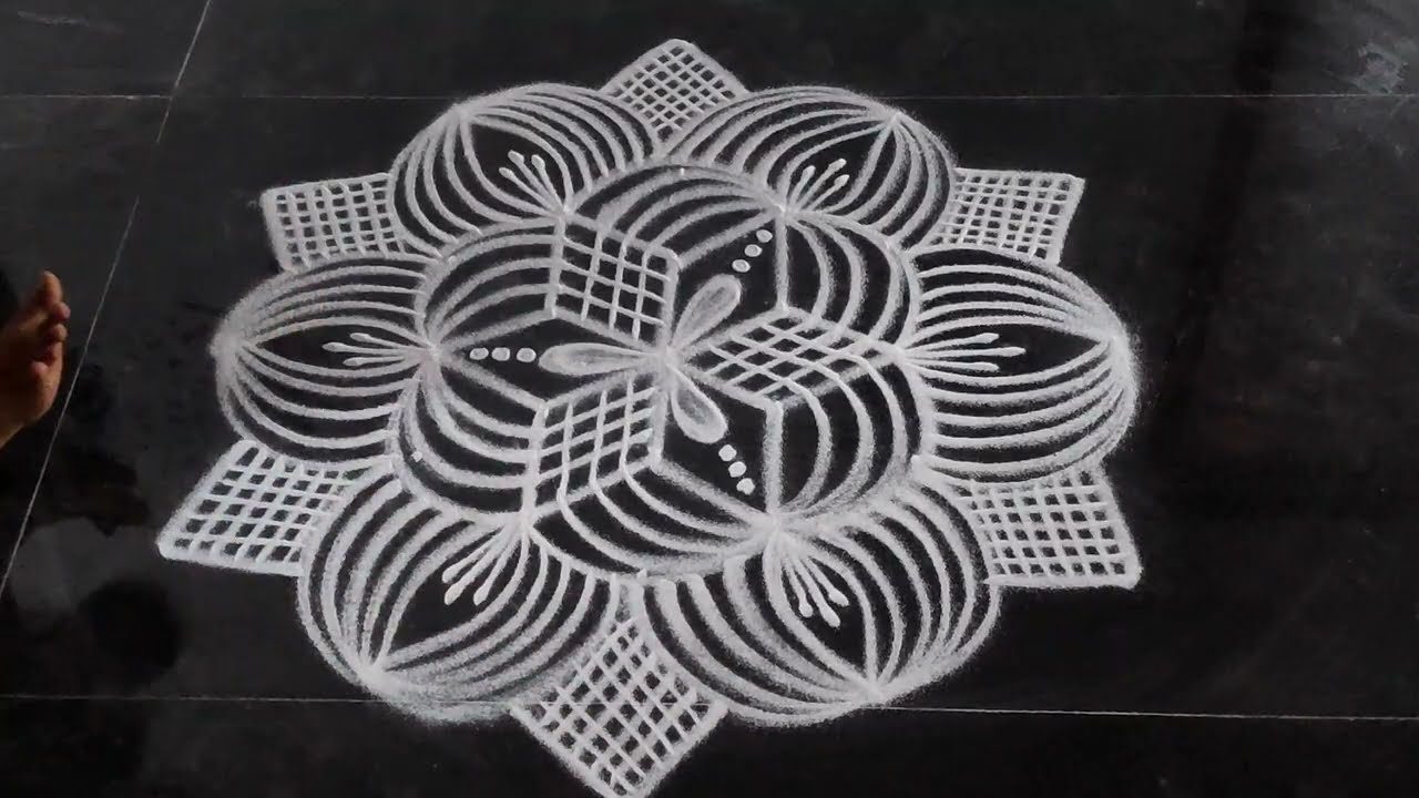 Thai madham special rangoli designs/rangoli designs simple and easy and beautiful#lathaskolangal