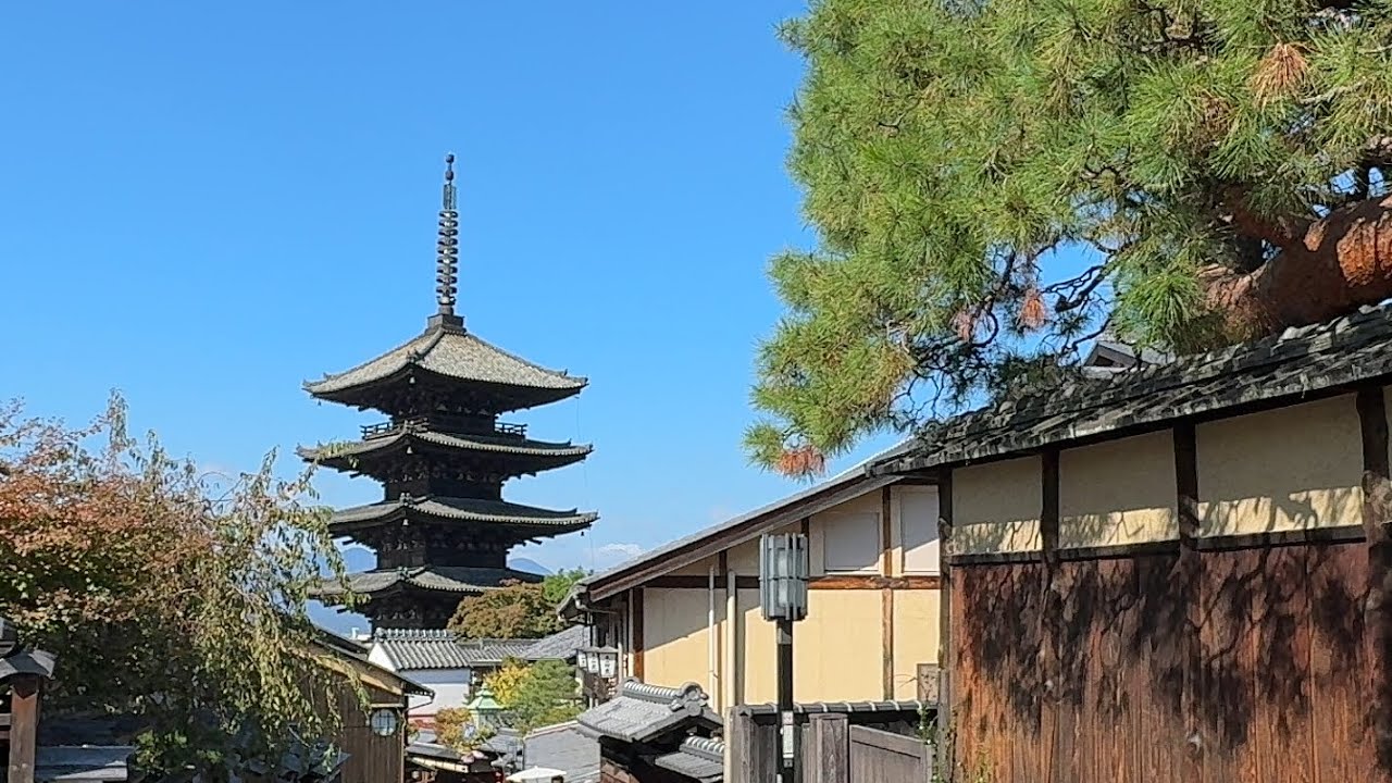 Kyoto 4K Higashiyama Walk to Yasaka Pagoda #京都 #東山 #二年坂 to #八坂の塔