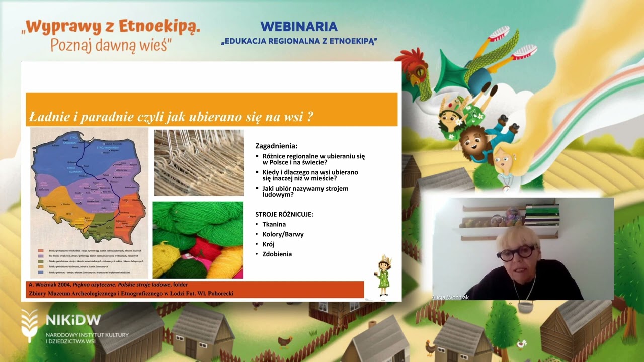 Webinaria „Edukacja regionalna z Etnoekipą” dla województwa łódzkiego.