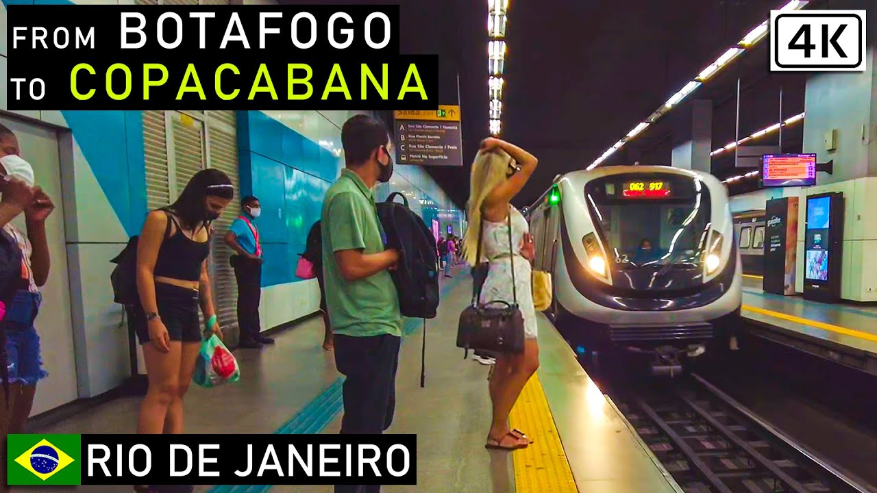 Пешком на метро до Копакабаны. От Ботафого. | 🇧🇷 Рио-де-Жанейро, Бразилия | 【4K】 2021 г.