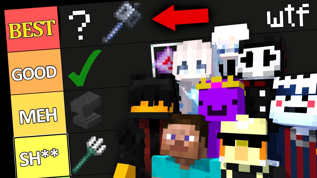 Top Minecraft Players Rank All the Weapons ft: Minecraft Elite