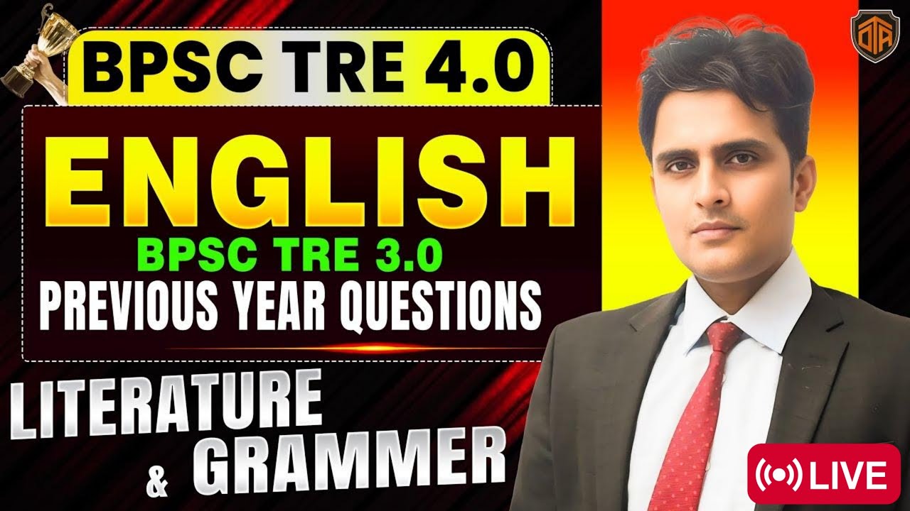 BPSC Tre 4.0 | BPSC Teacher 3.0 Previous Year Question Paper | English PYQ Session | Santosh Sir