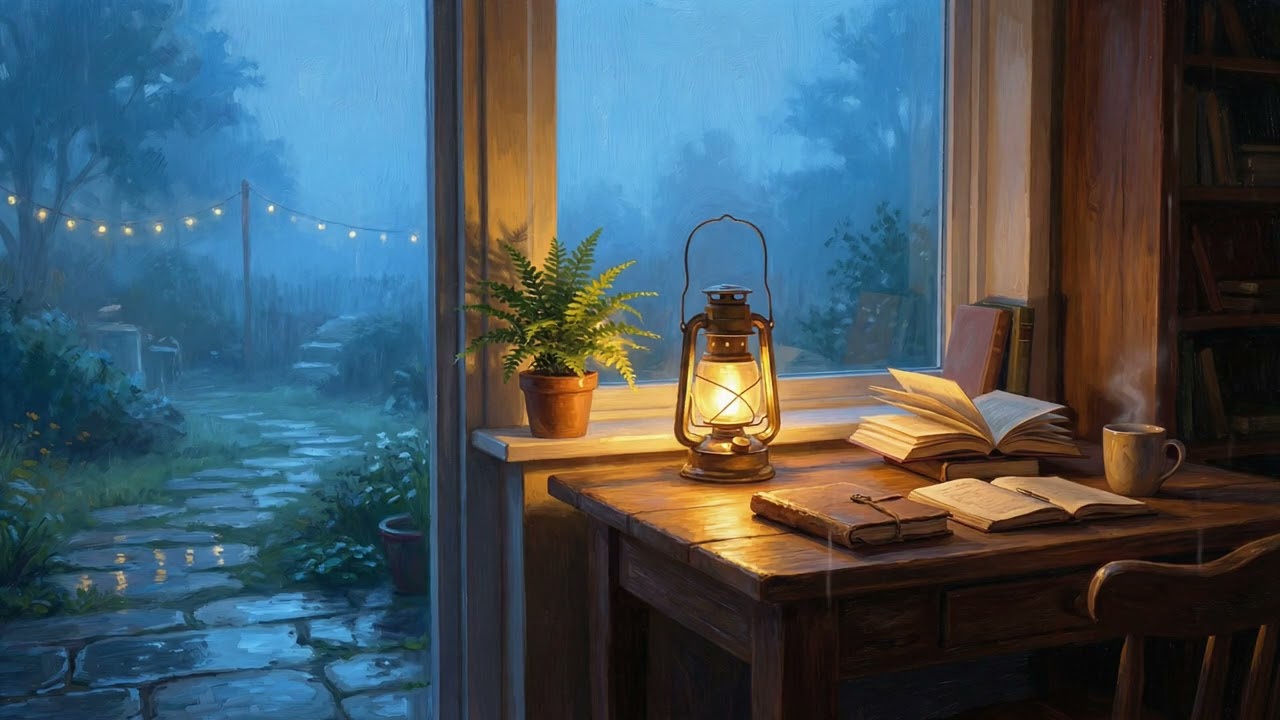 Cozy Lantern Desk 🌙 Warm Lofi Music for Studying & Relaxing (2 Hours)
