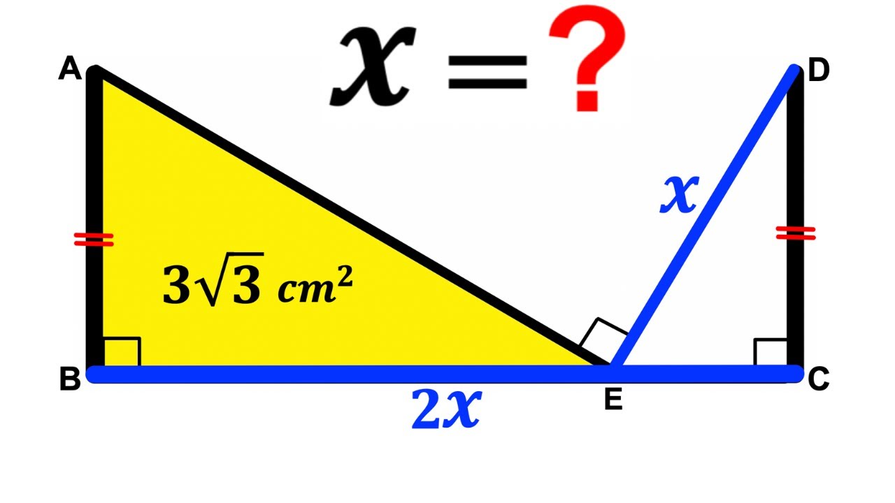 Can you find the side length X? | (Right Triangles) | #math #maths | #geometry