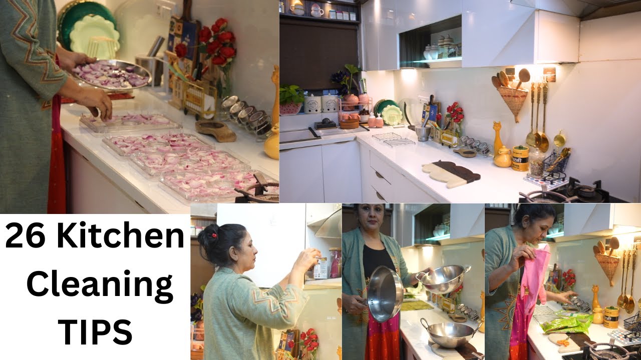 26 Simple Tips for Tidy & Clean KITCHEN Daily  ,Ideas for Quick Kitchen Cleaning, Cleaning Hacks