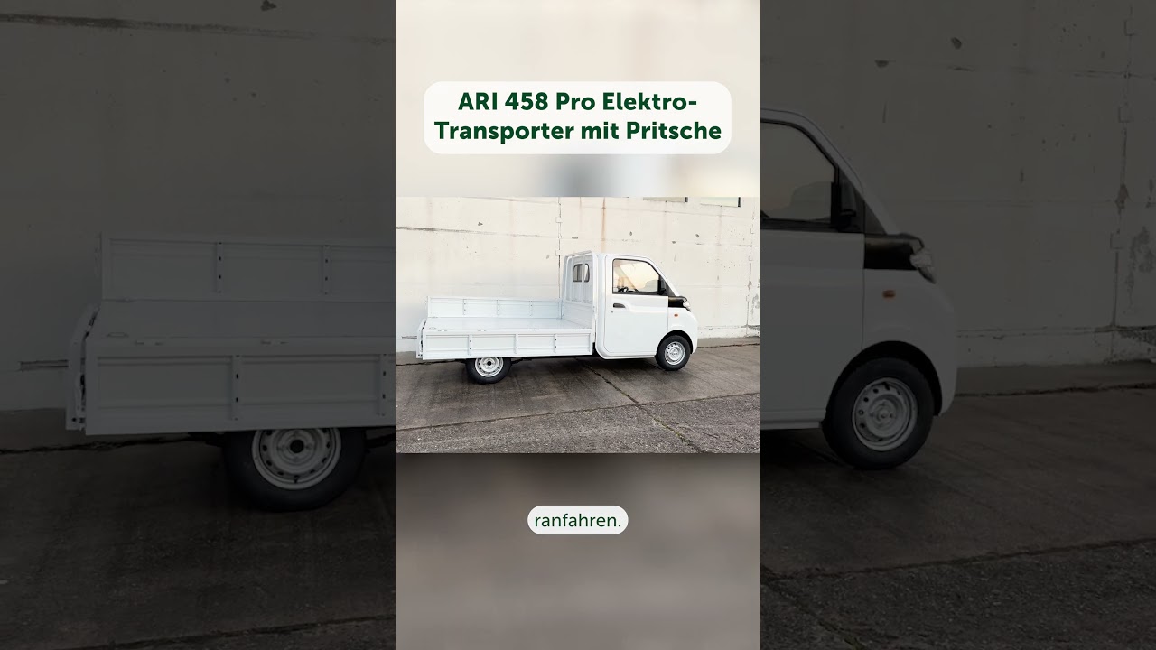 ARI 458 Pro Pritsche &ndash; 850 kg Zuladung &ndash; kompakt & elektrisch ⚡