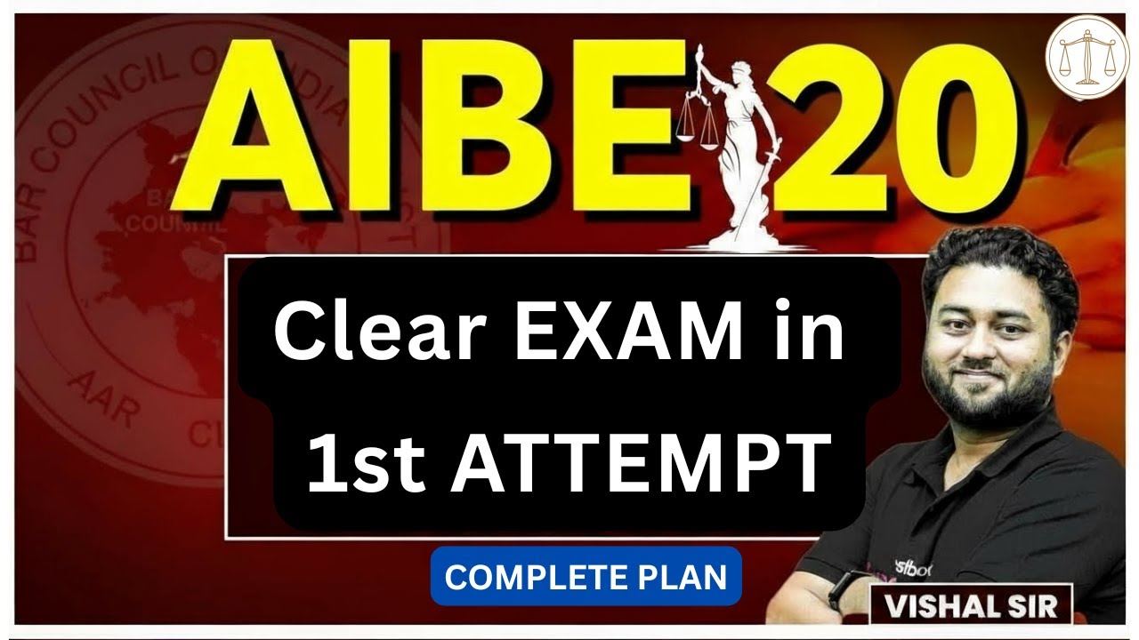 AIBE 20 EXAM Strategy by VISHAL Sir || #aibe20 #aibeexam  Study for Judicial Services