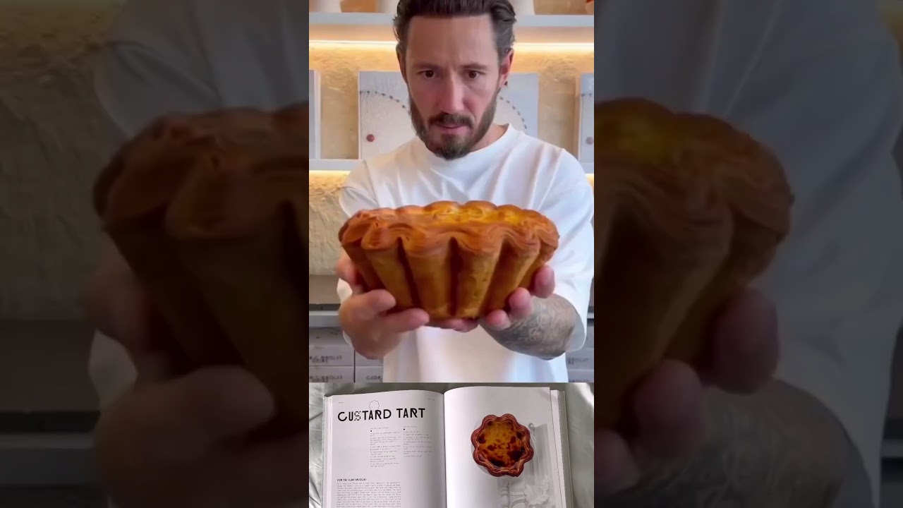 Recipe Jiggly Vanilla Custard Tart | So Creamy #cedricgrolet #recipe