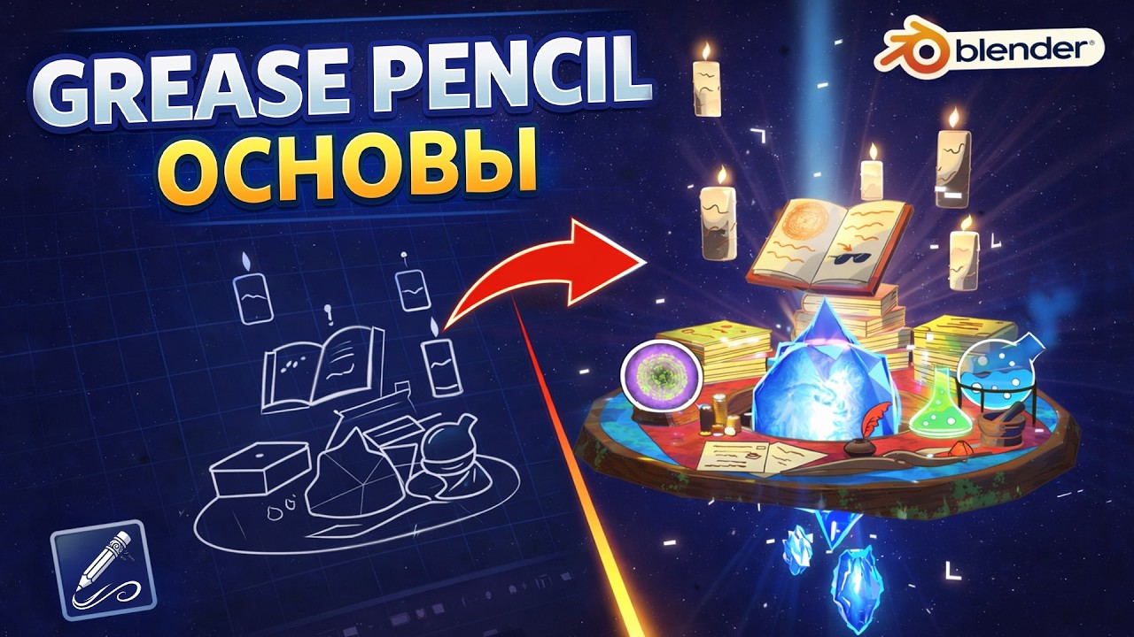 Blender Grease Pencil Урок